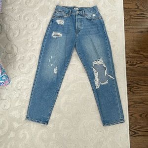 Forever 21 Ripped Blue Jeans